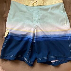 Wonder Nation Blue and Yellow Gradient Board Shorts